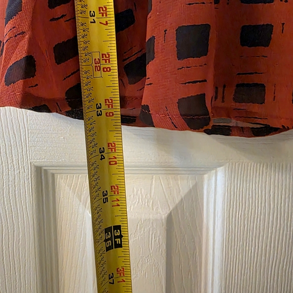 Black & Rust Color Checkered Dress - Picture 7 of 7